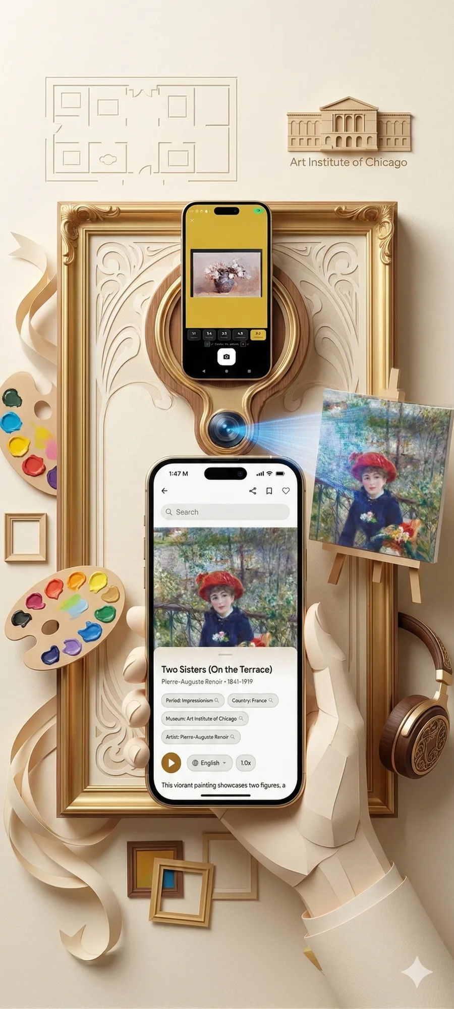 Identify artwork at museum